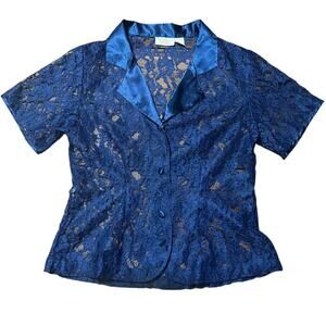 Vintage Gold Label Victoria's Secret Lace Top Size Medium